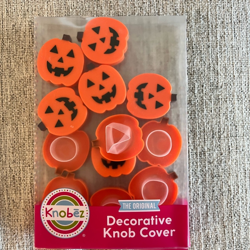 Orange Pumpkin Decorative Knob Covers